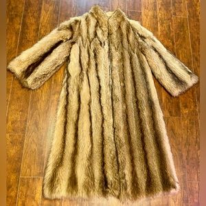 Blonde Raccoon fur coat